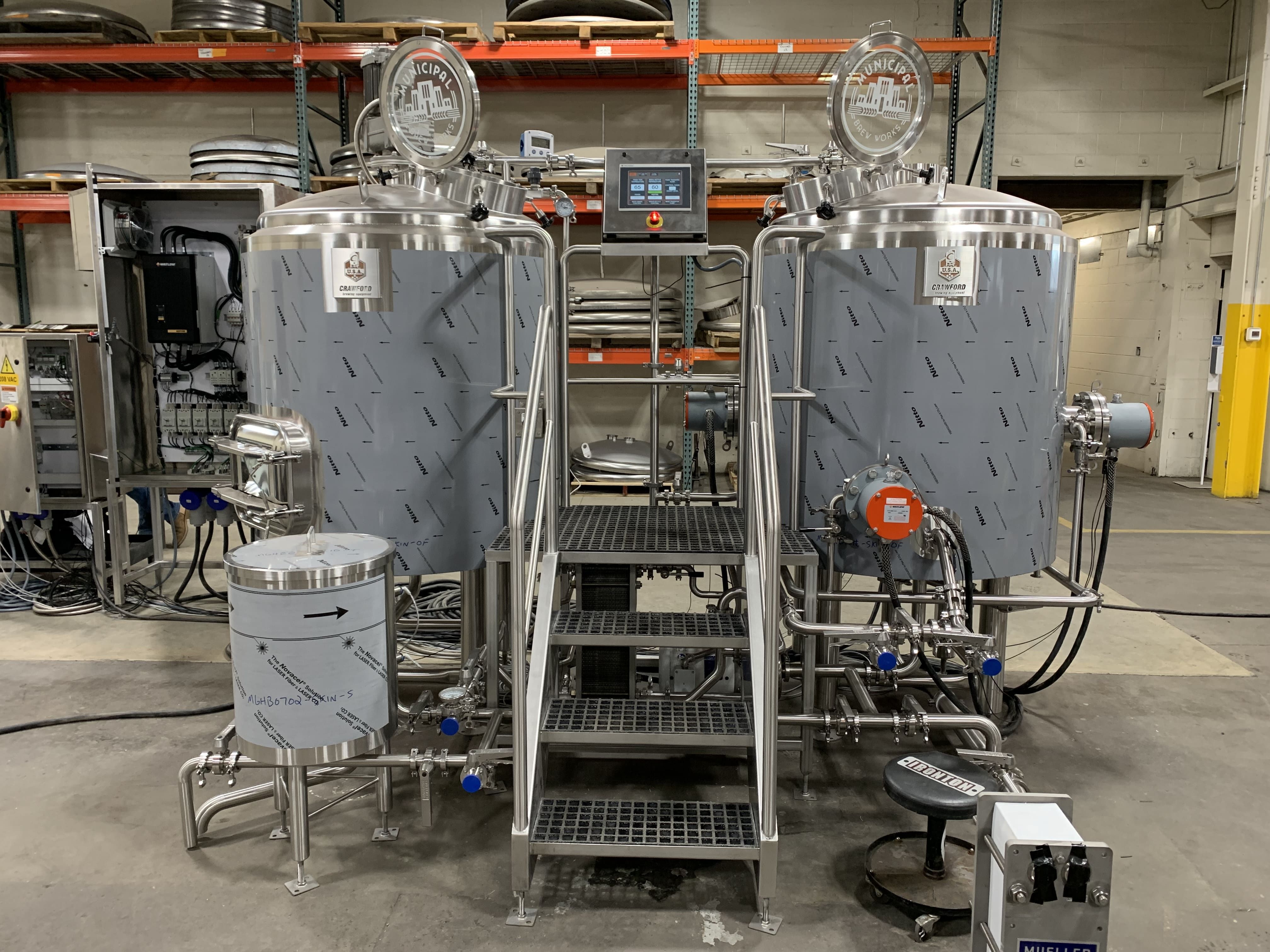 5 BBL Electric Brewhouse by Crawford Brewing Equipment